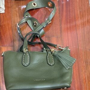 Michael Kors Green Studded Shoulder Bag